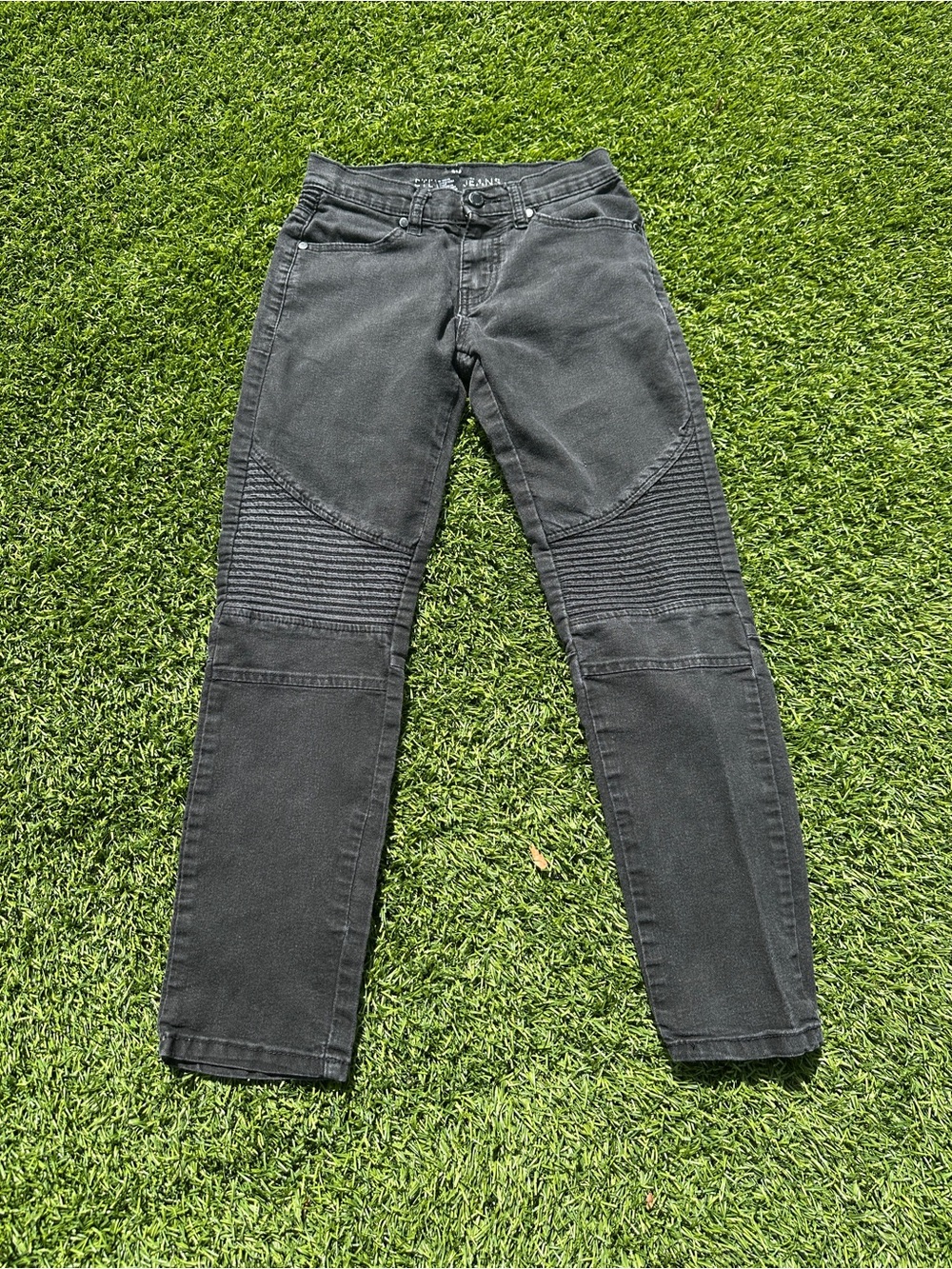 Steve’s Jeans Black Moto Skinny Jeans Girls Size 12 Stretch Biker Style